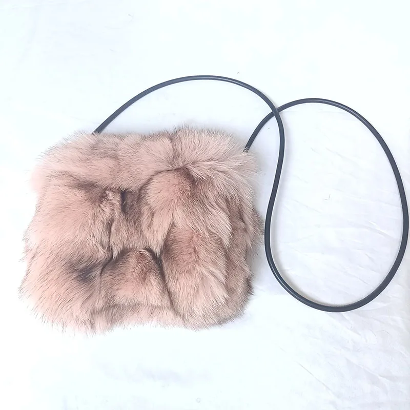 Women Hot Sale Winter Real Fox Fur Shoulder Bag Fashion Luxury Female Cute Genuine Fur Bags