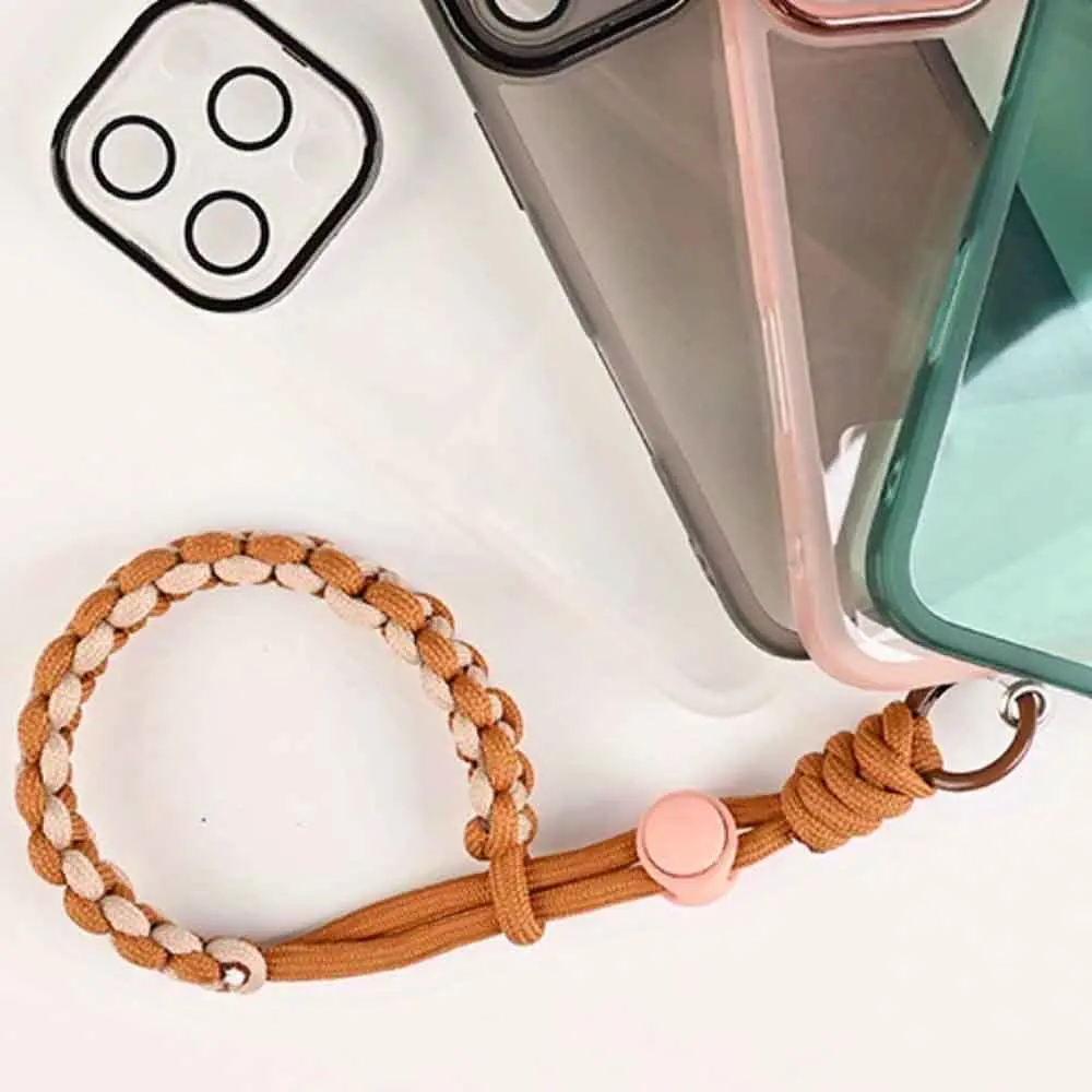 Mobile Phone Rope Wrist Strap Wristband For iPhone Samsung Xiaomi lanyard Short Style braided strap Durable Phone Strap