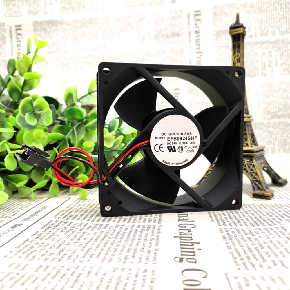 

Cooling Fan EFB0924SHF DC 24V 0.38A 9CM 9032 90*90*32MM 2/3-Wire