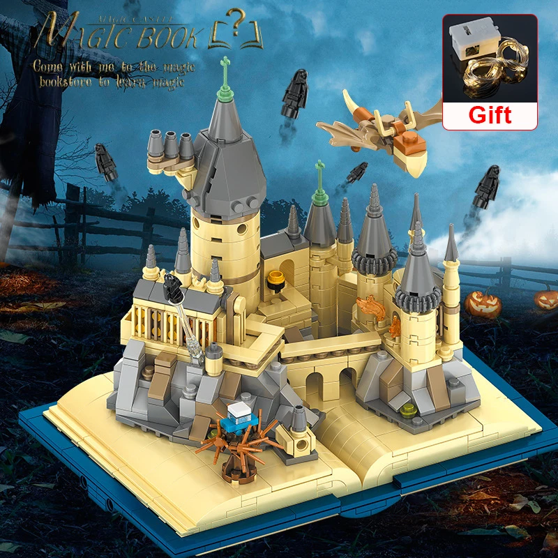 727 pz elettrico magic Brick creatival castello medievale serie architettura scolastica modello Building Blocks regali giocattoli bambini adulti