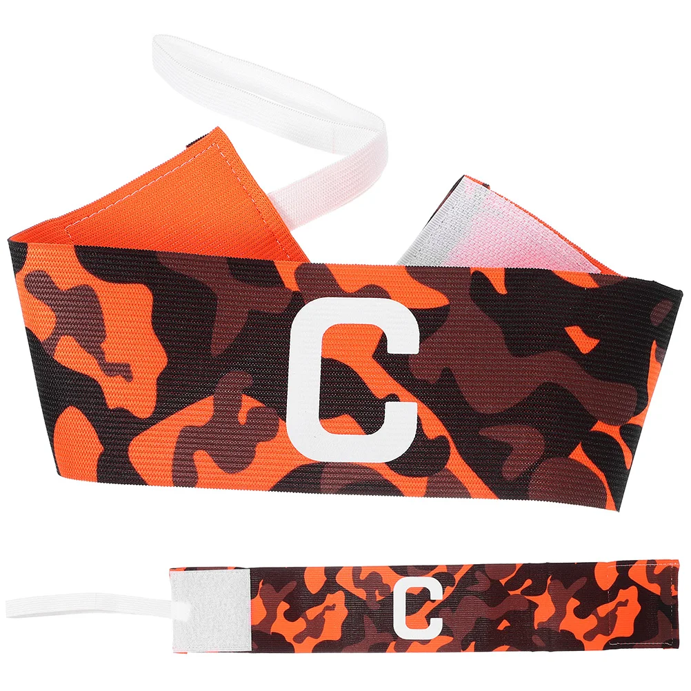 

2pcs Football Captain Armbands Durable Clear Printing Bright Colors Portable Reusable Team Sports Game Leader Band for Soccer
