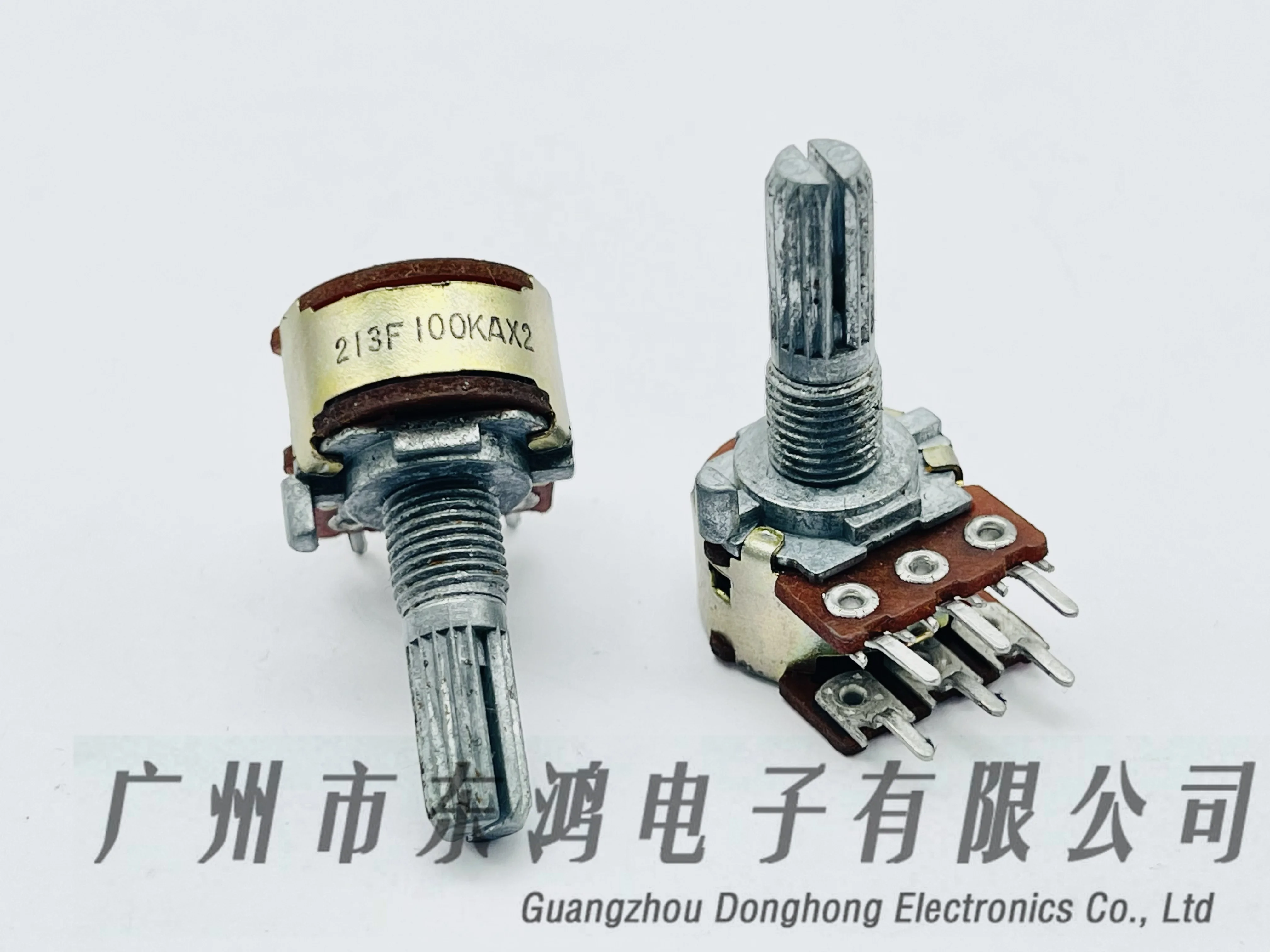 1PCS Fuhua RK16 dual A100K×2 Rambler power amplifier mixer sound volume control shaft length 20mm