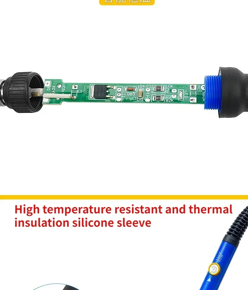 Spina EU/US/AU/UK saldatore elettrico a temperatura regolabile 220V 60W stazione di rilavorazione a saldare punte a matita termica