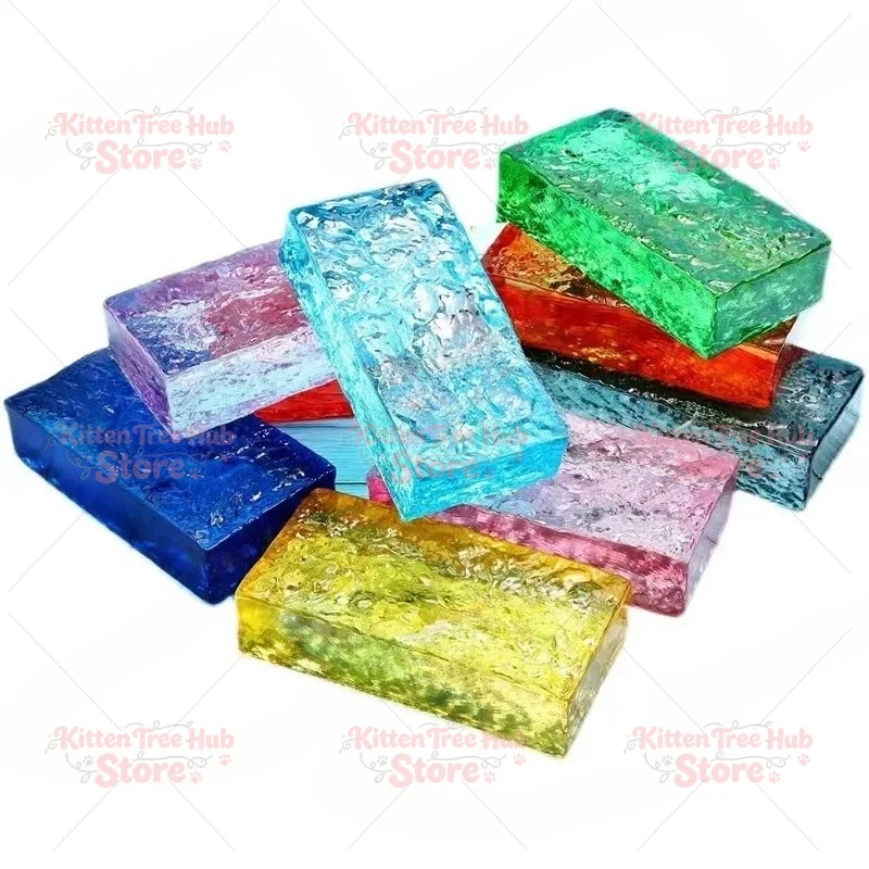Glass Brick Bubble Brick Frosted Solid Crystal Tile Colorful Transparent Square Bar Partition Wall Tiles