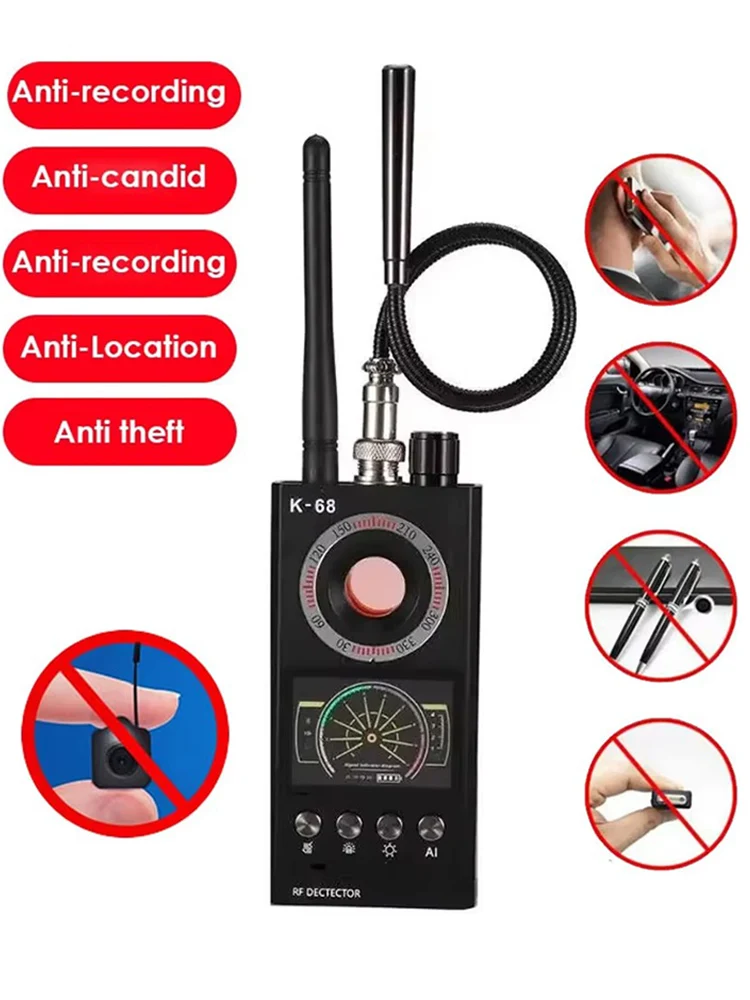 Lens Camera Detector bluetooth wifi Scanner Bug Detector GPS Tracker Spying Gadgets Listening device Detection For Hotel Meeting