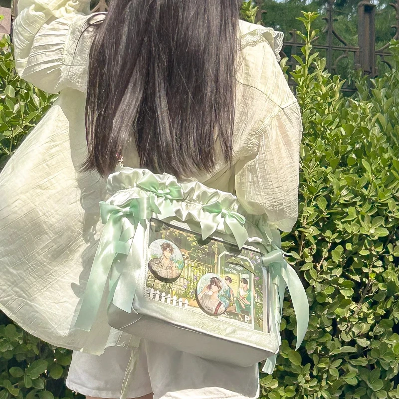 Japanese Giels Sweet Lolita Satin Itabag 2025 New Women's Fashion Versatile Large Capacity Shoulder Bag Ladies Tote Bags