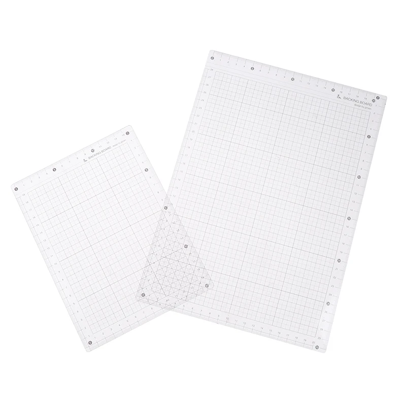 PVC Grid Sewing Cutting Mats Transparent Ruler Board A4 A5Students Writing Desk Pad Drawing Clipboard Measuring Supplies