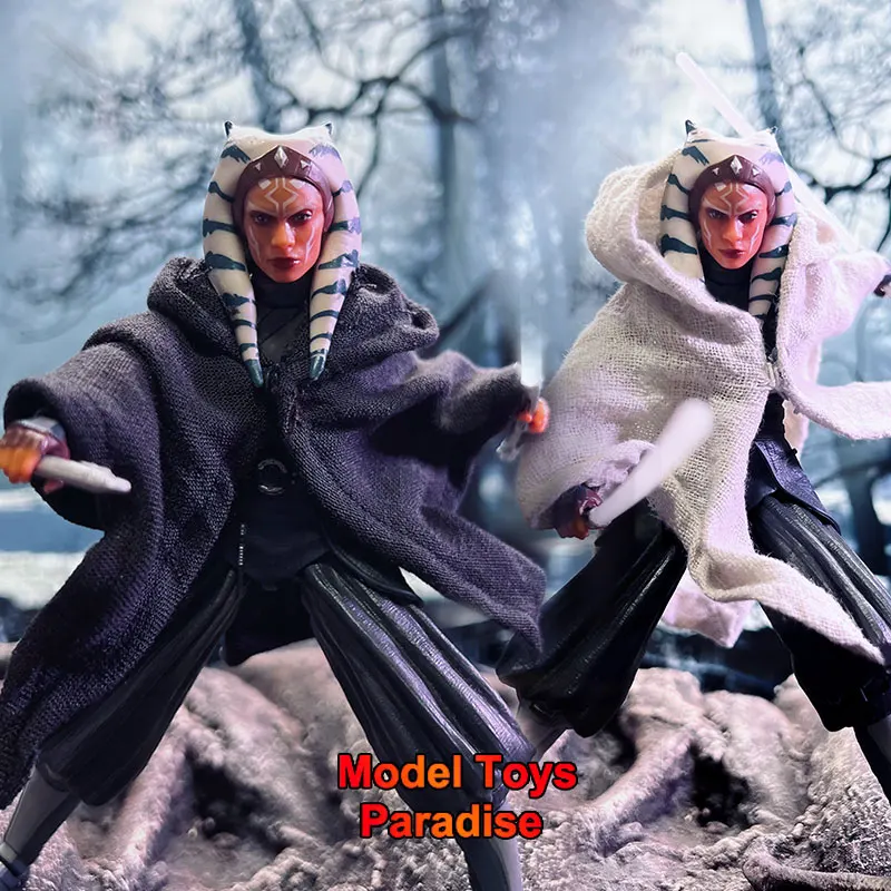 

【Only Cloak 】1/12 Woman Soldier Ahsoka Tano Hooded Cloak Star Wars The Mandalorian Model Clothes Fit 6Inch Action Figure Body