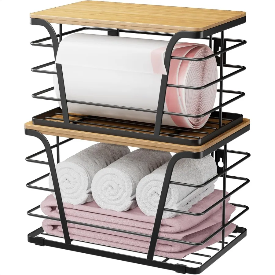 

2-упаковка очень больших органайзеров для хранения кладовой, корзины для кладовой, организация корзины для хранения картофеля и лука, настенное крепление, мешок для мусора Stor