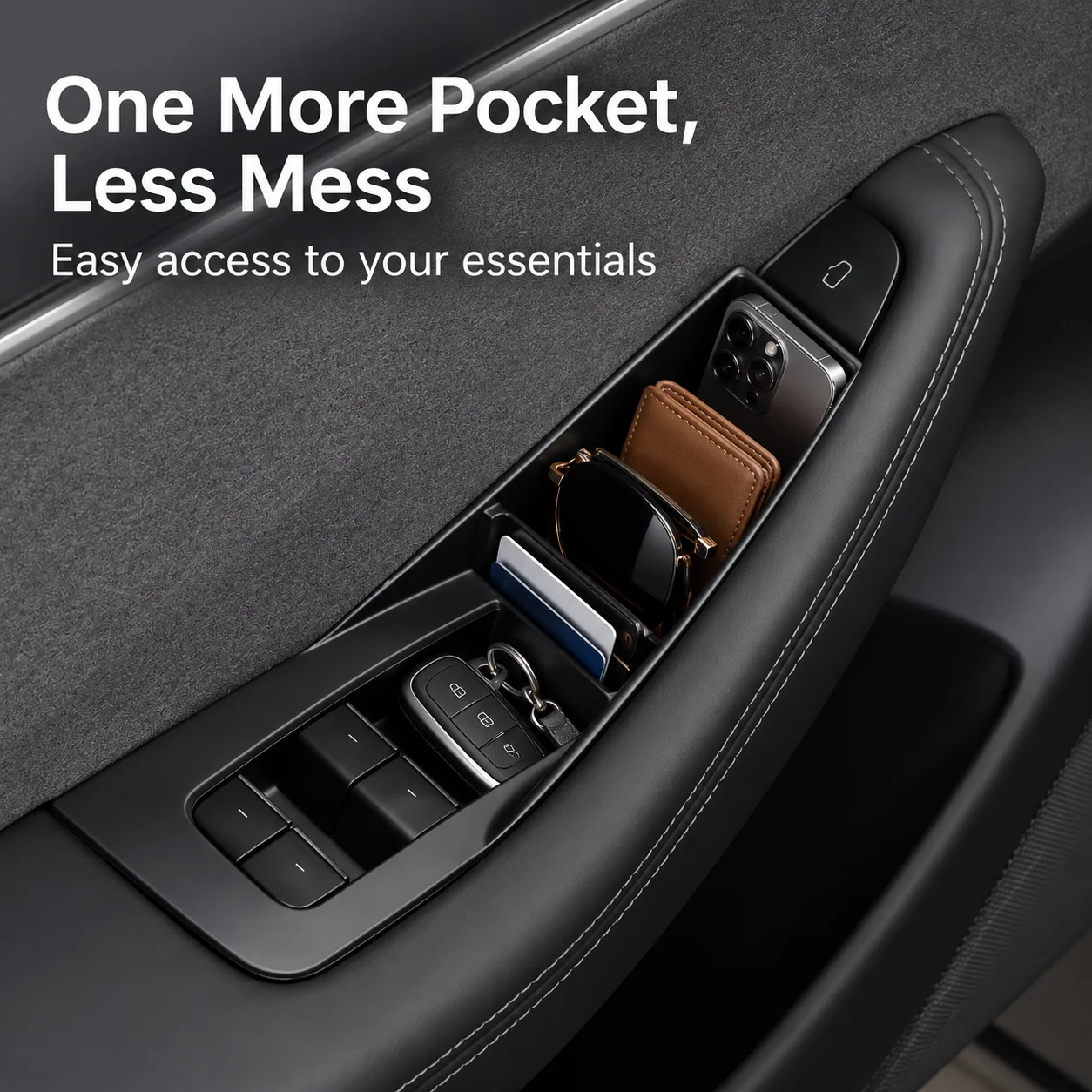 Portable Storage Box for Tesla Model 3 Y Inner Door Handle Organizer Car Interior Accessory Compact Practical Utility Holder