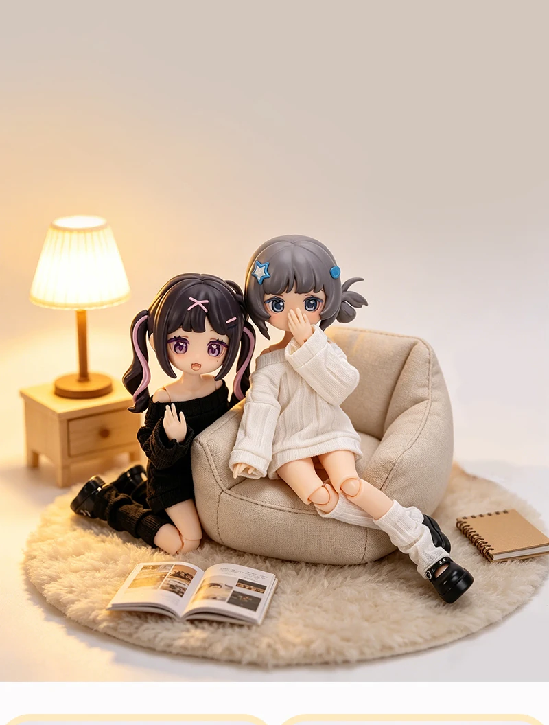 Sexy Off Shoulder Sweater Doll Clothes With Stacked Socks For OB11 Fits ASi Mitian Freedom Proposition 1/12 BJD Dolls