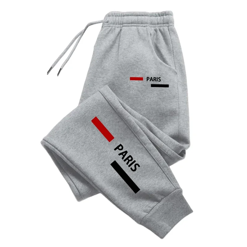 Paris Printing Mens Sweatpants Hot Sales Sports Pants Gym Jogging Trousers Daily Casual Exercise Comfort Male Pants Fall Winter