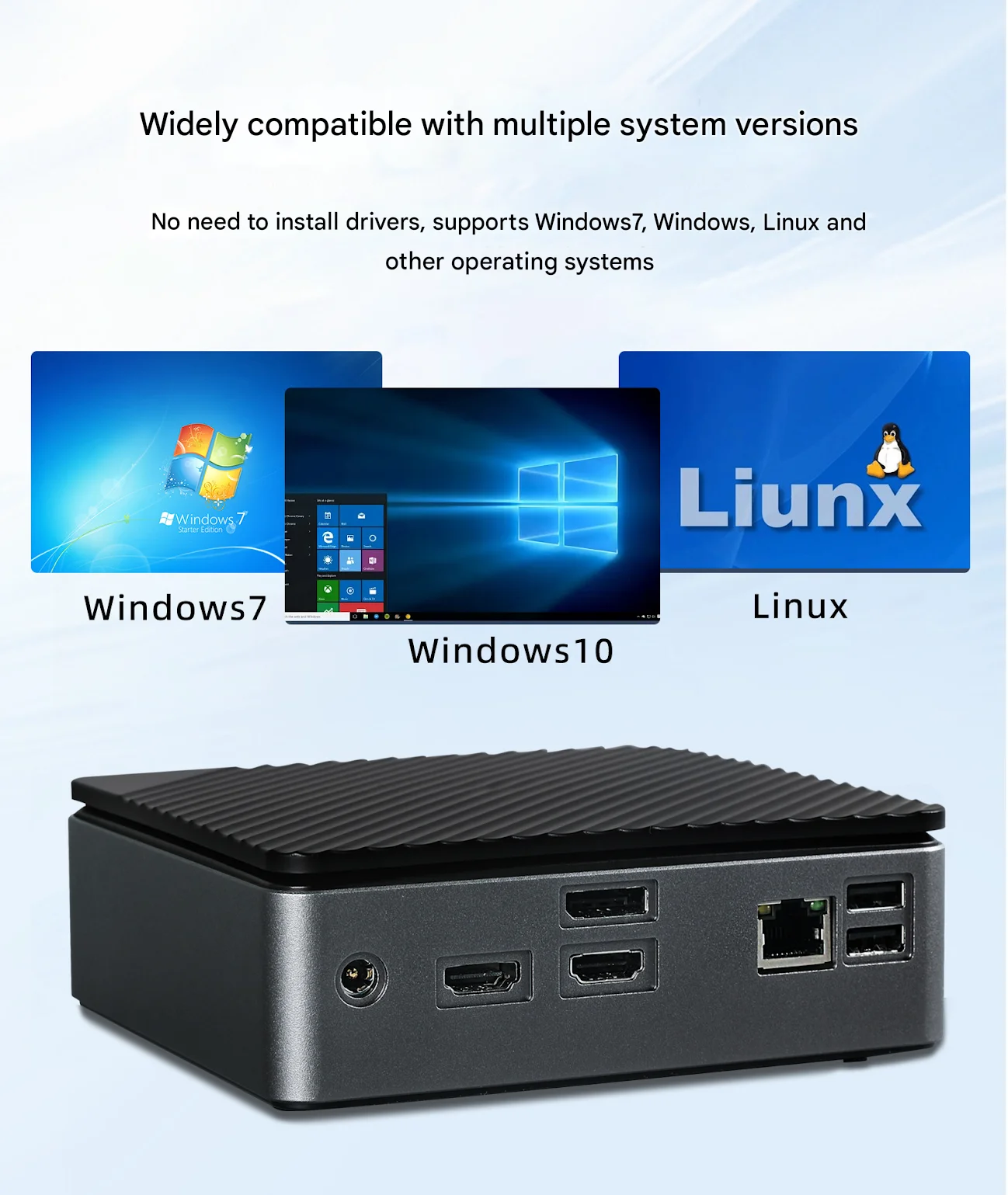 جديد 12th N100 مضيف كمبيوتر صغير 4K ثنائي الشاشة التحكم الصناعي سطح المكتب المنزل مكتب كمبيوتر صغير #5