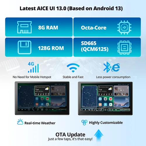 Imagen 2 del producto ATOTO 9 pulgadas Android Multimedia estéreo para coche 2 Din navegación Bluetooth Apple Carplay pantalla Android Auto 2Din Radio Player X10