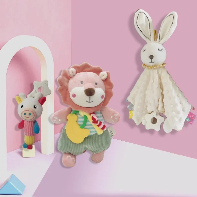 Piumino per bambini Ingresso bambola per dormire Baby Early Education Comfort Doll Cartoon Pelle morbida che non sbiadisce Etichetta colorata Bambola lenitiva