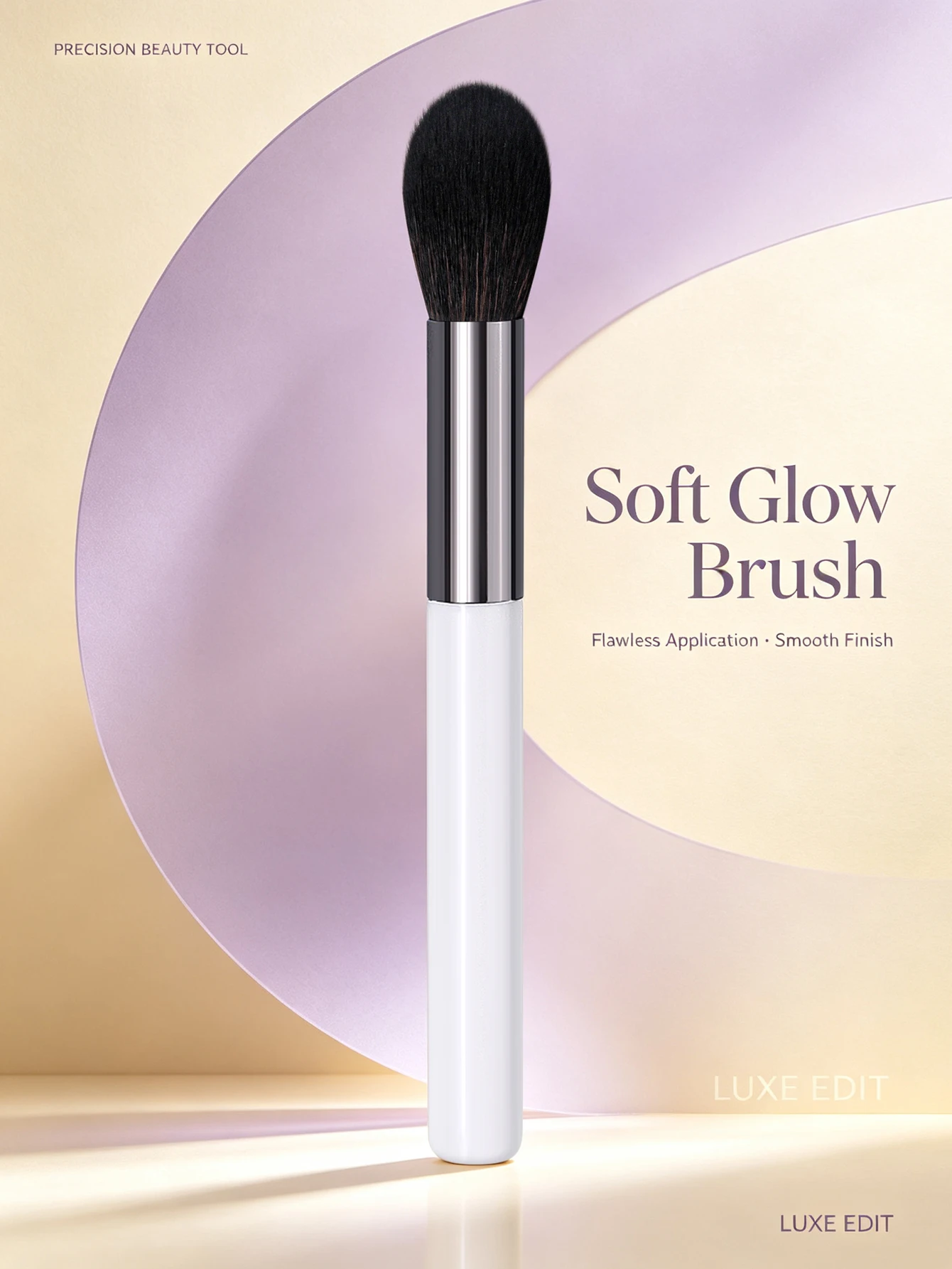 1Pc Blush Brush, Soft Fluffy Synthetic Bristles, Multi-use Face Brush for Blush, Highlight, Contour & Setting Powder Brush