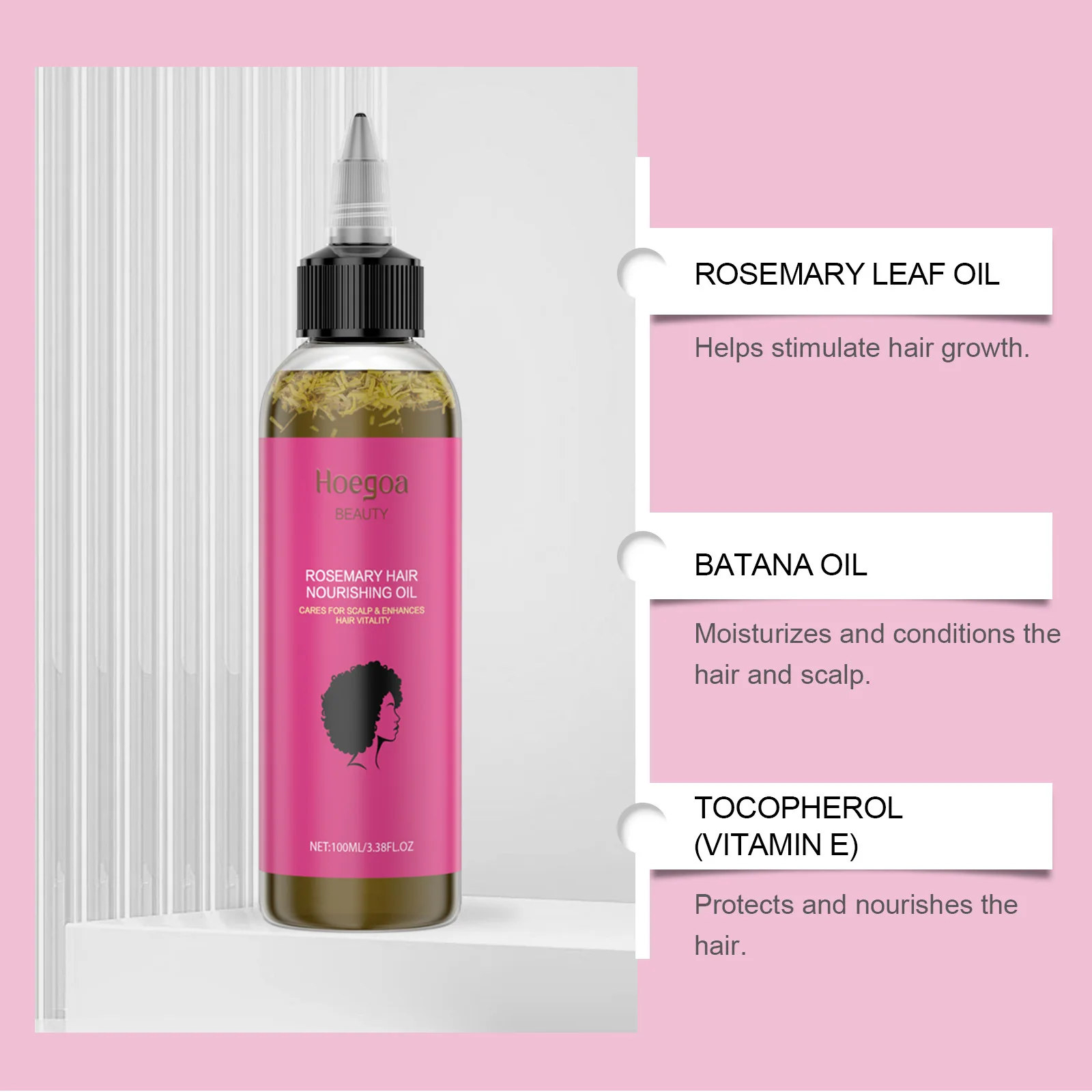 Rosemary Hair Oil Nourishes, Soothes, Soothes, Smooths Frizzy Hair, and Radiates Shine