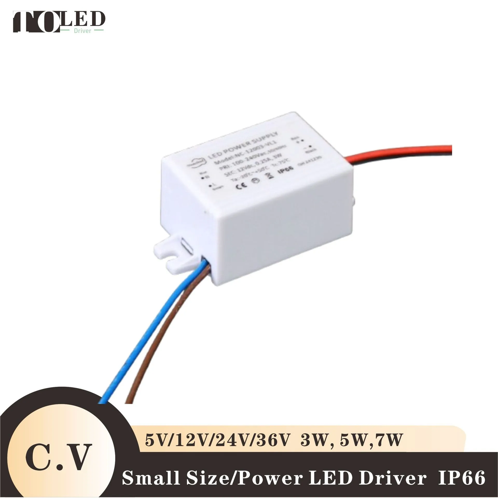 mini LED power supply waterproof IP66 lighting transformer LED driver   C.V  DC 12V 3w constant voltage