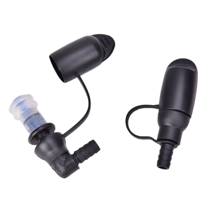 1pcs Straight/Bending Type Water Bag Silicone Bite Valve With Dustproof Cover Hydration Pack Nozzle Water Bladder Accessories