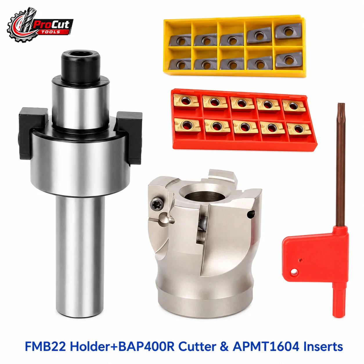 1-set-c12-c16-c20-fmb22-tool-holder-bap400r-50-63mm-4t-mill-cutter-10pcs-apmt1604-carbide-inserts-for-cnc-milling-machine