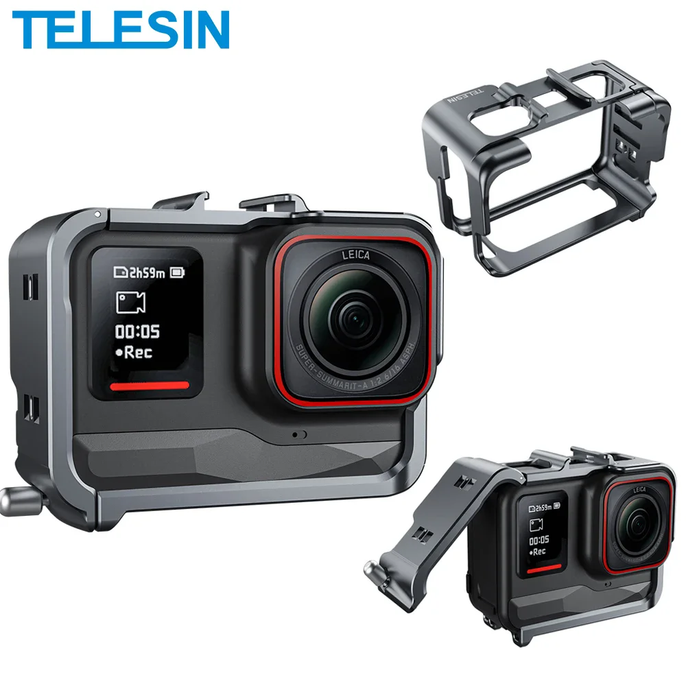 TELESIN Aluminiumlegierungsrahmen Schutzhülle Insta 360 Ace Ace Pro Shoot Vertikale Schutzhülle für Insta 360 Ace AcePro