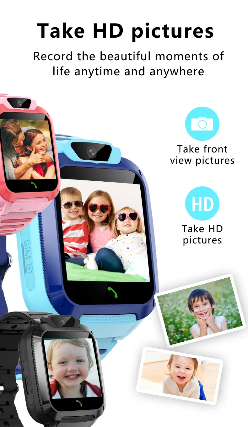 4G Kids Smart Watch Sim Card Call Video SOS WiFi LBS Location Tracker Chat Camera IP67 Waterproof Smartwatch For Children