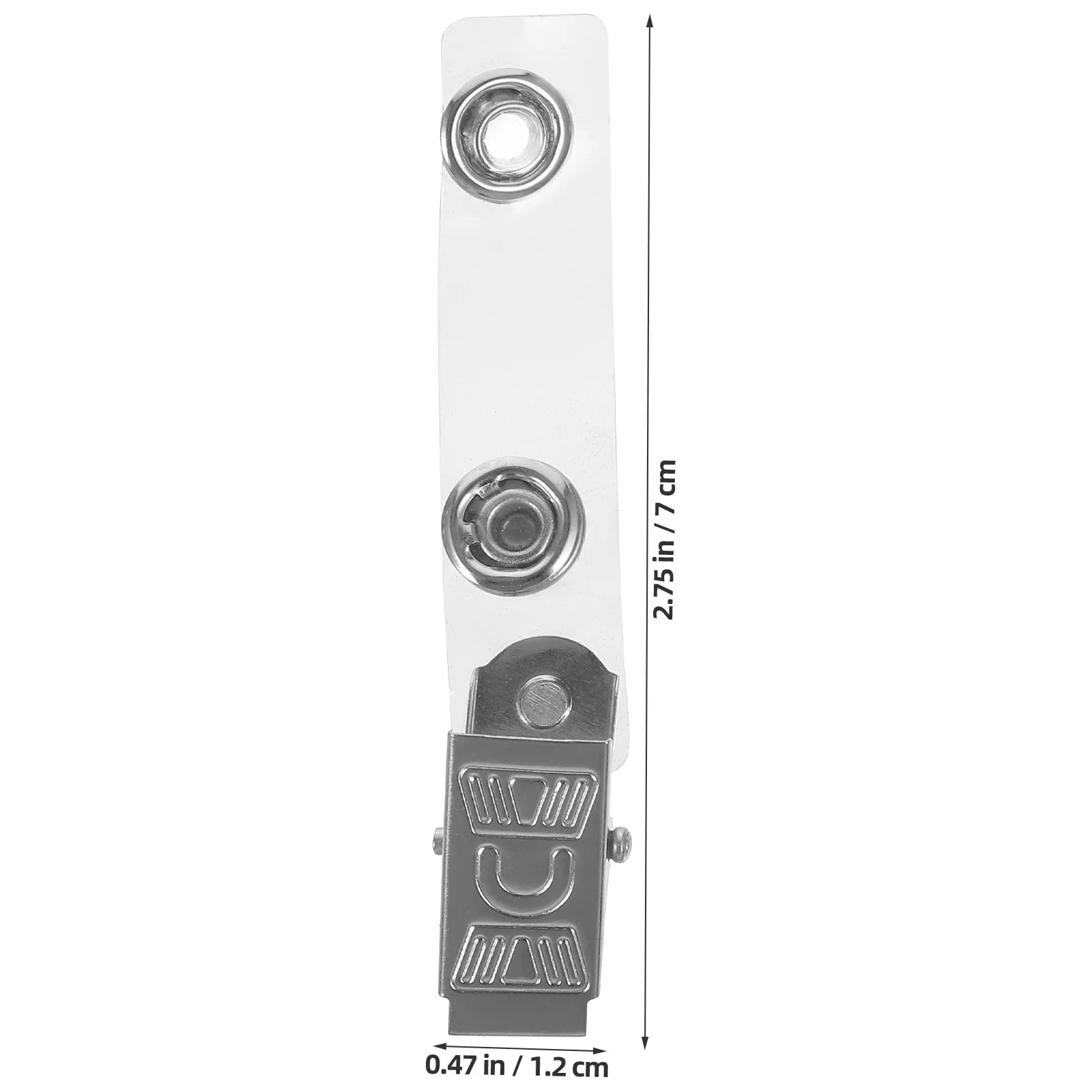 100Pcs Work Badge Clips Compact Lightweight Iron PVC Material Secure Grip for Name Tags Id Cards Trade Staff