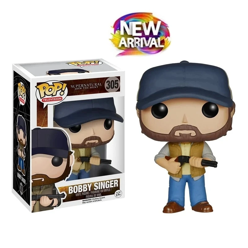 2024 New Arrival FUNKO POP Supernatural Join the Hunt Bobby Singer #305 Action Figure Toys VINYL Figure Model Toys