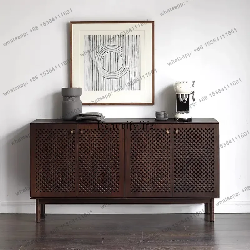 Customization PNordic Simple Solid Wood New Chinese Storage Cabinet Natural Wind Living Room Bedroom Storage Cabinet