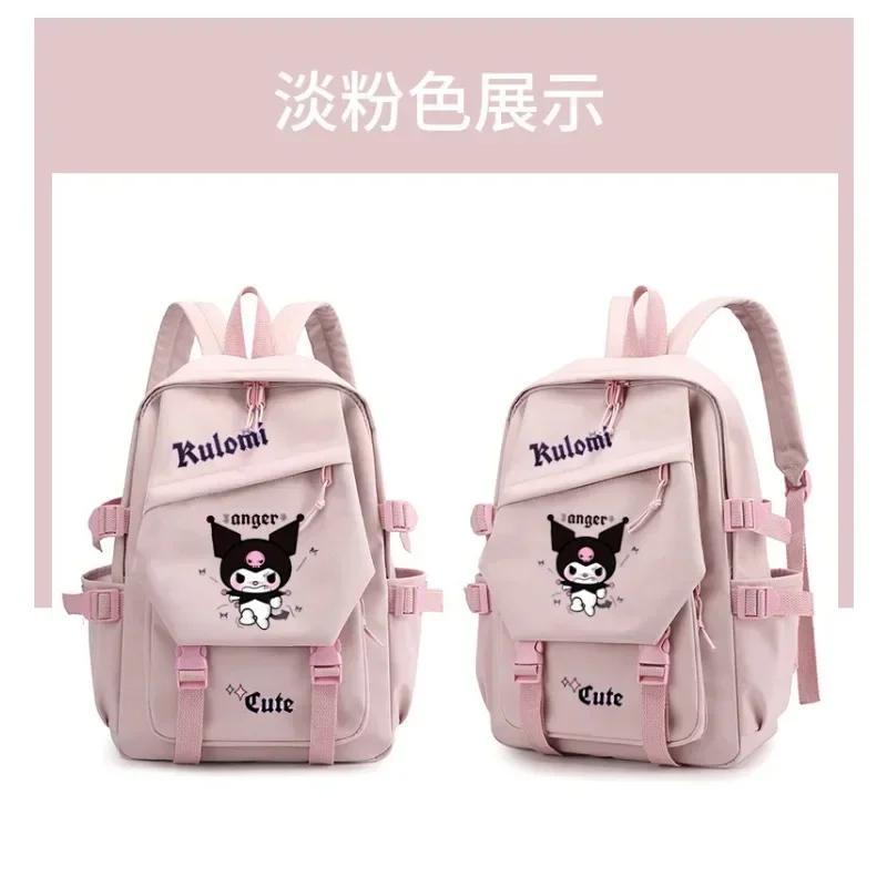 Sanrio Kuromi Cute Cartoon Fashion High Capacity Backpack Stylish Casual School Girl Student Backpack Kawaii Daily Backpack New