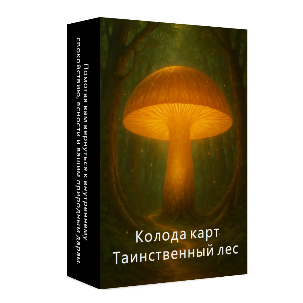 Russian Language Mysterious Forest Insight Oracle Cards, 48 PCS Deck for Inner Peace, Emotional Support & Meditation, 12x8cm
