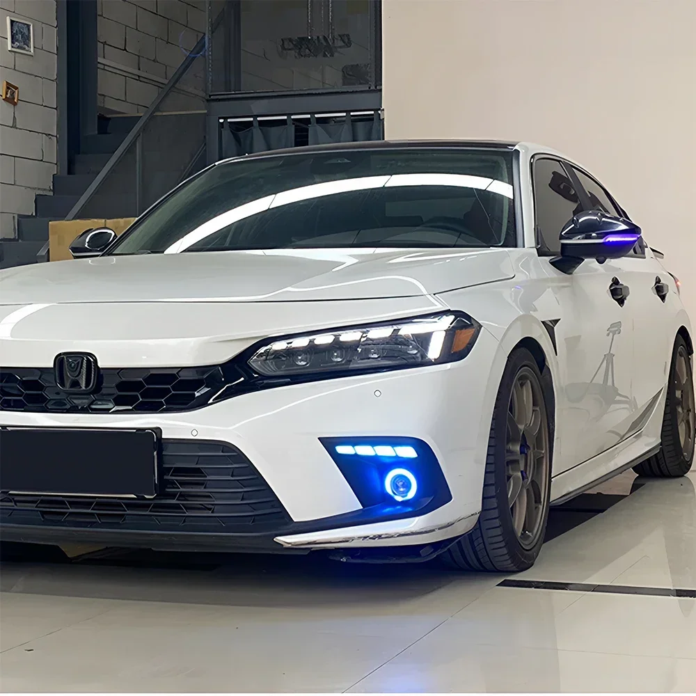 

Auto Headlights For Civic Xi 11Th 2021-2024 LED Car Front Lights Assembly Upgrade Projector Four Lens Accessories Plug and Play