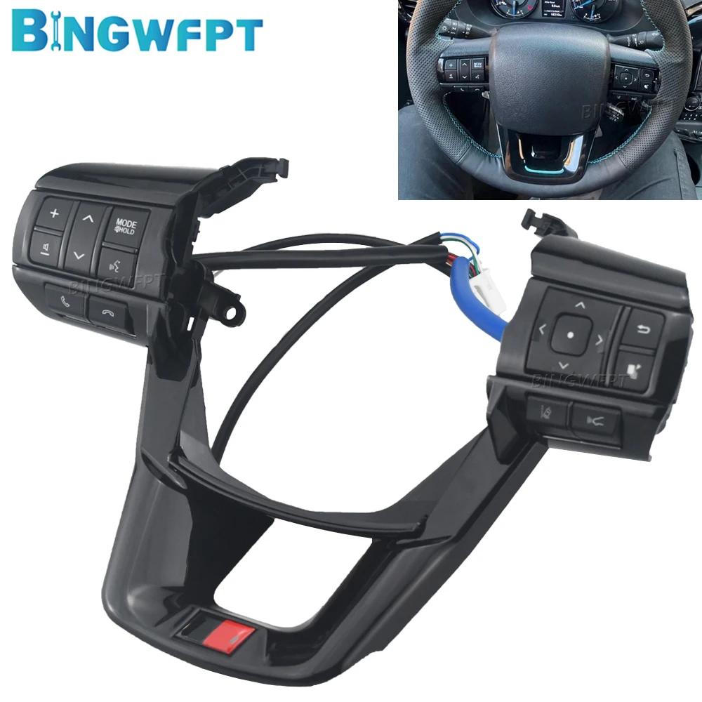 New Steering Wheel Button Switch For Toyota Hilux 2016 2017 2018 2019 2020 2021 - 2023 For Toyota Fortuner 2015-2021