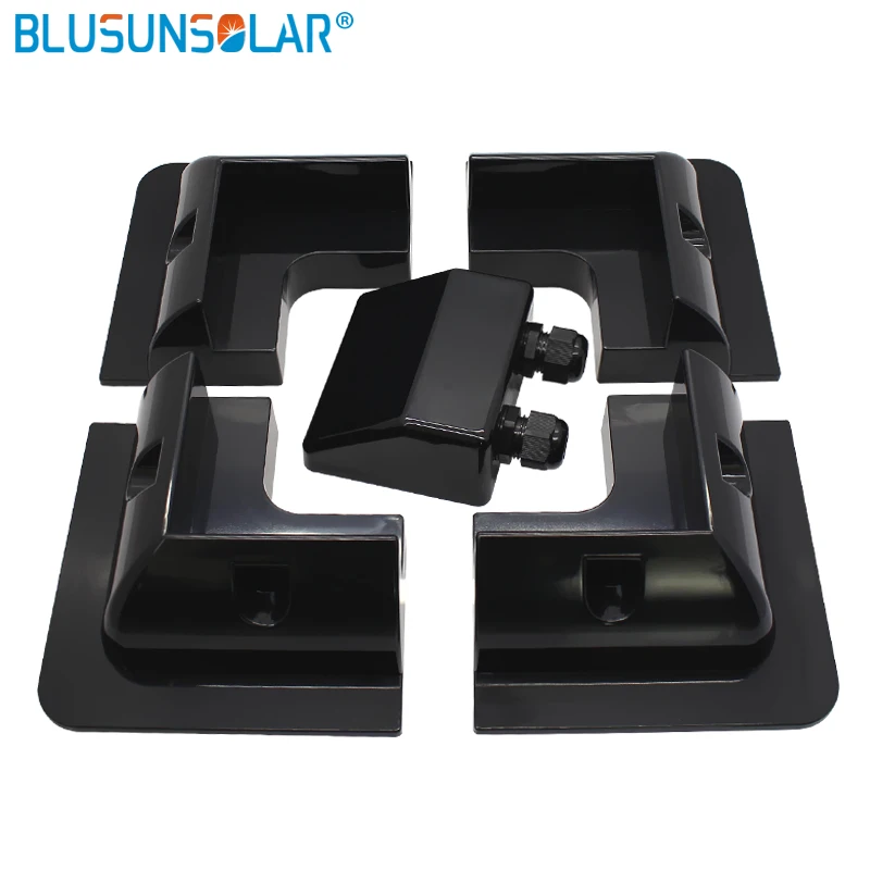 High Quality1 Set  Black Color ABS Solar  Bracket Panel Mounting System for Caravan Motor Home RV