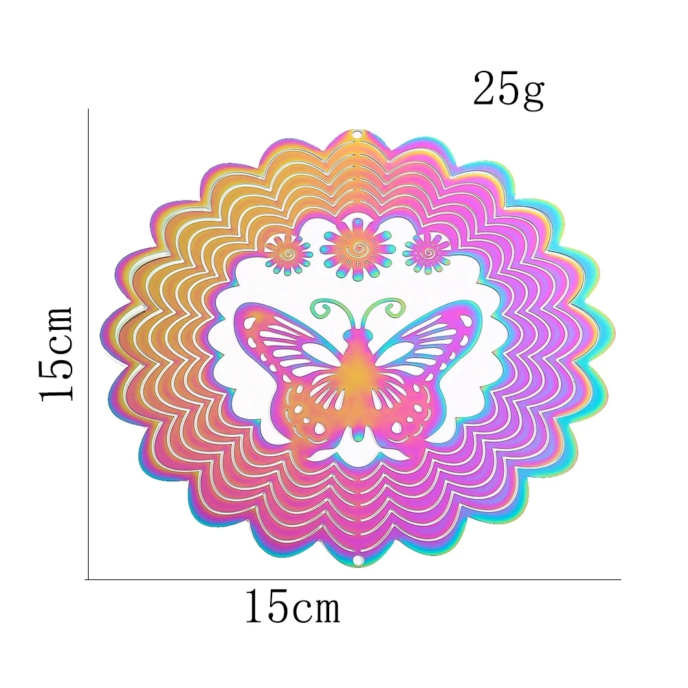 Mandala wiatraczek 3D ze stali nierdzewnej kinetyczne wiszące przepływające wir dzwonek wietrzny stoczni wystrój ogrodu z hak obrotowy wiatrakiem