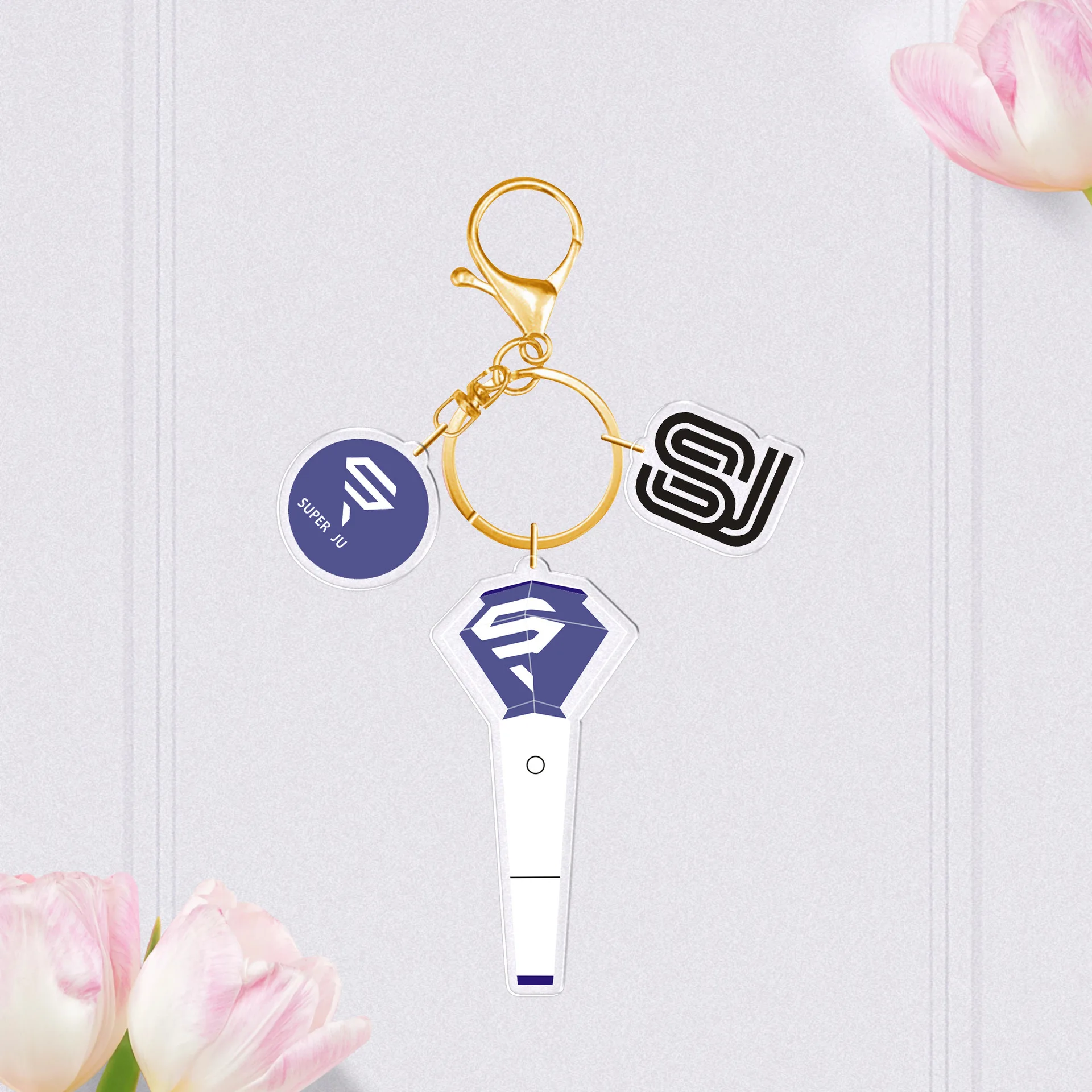 Idols (G) I-DLE SHINEE ASTRO Super Junior Lightstick colgante llavero HD LOGO transparente acrílico Bookbag cadena Fans regalos