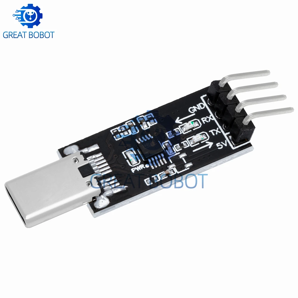 Type-C to TTL UART Converter Module (3.3V/5V Auto-Switch) Serial Debug Adapter with OTG for Arduino / RPi / Embedded Systems