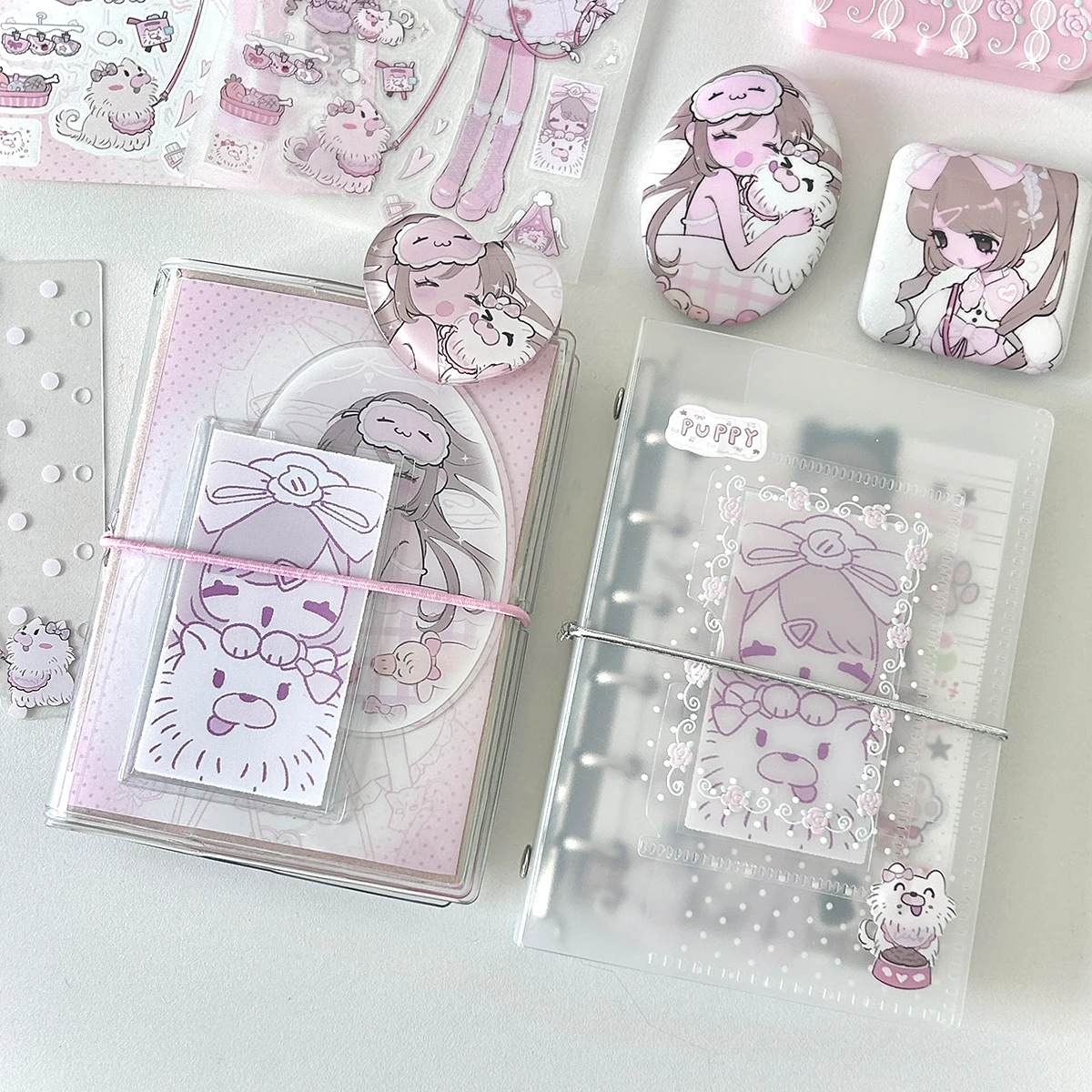 Cute Kawaii Journal Planner Stationery Set Sticker Charm Badge Notebook Insert TN Passport Diary Accessories Scrapbook Gift
