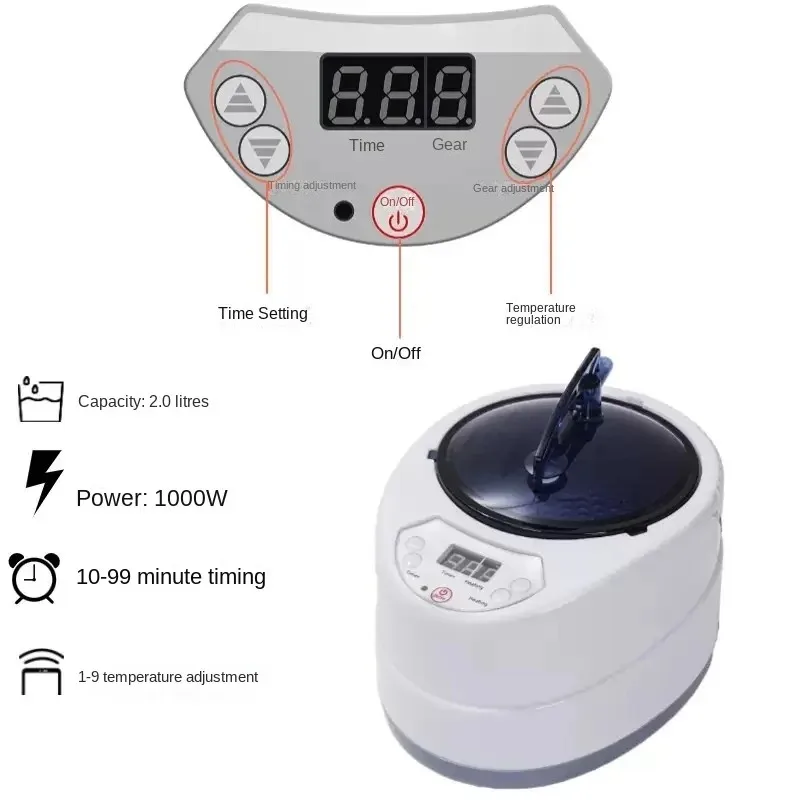 Generator Pary 220V/240V Wtyczka EU US 1000W Ulepszona Pojemność 2L Domowy Parownik do Sauny Parowy