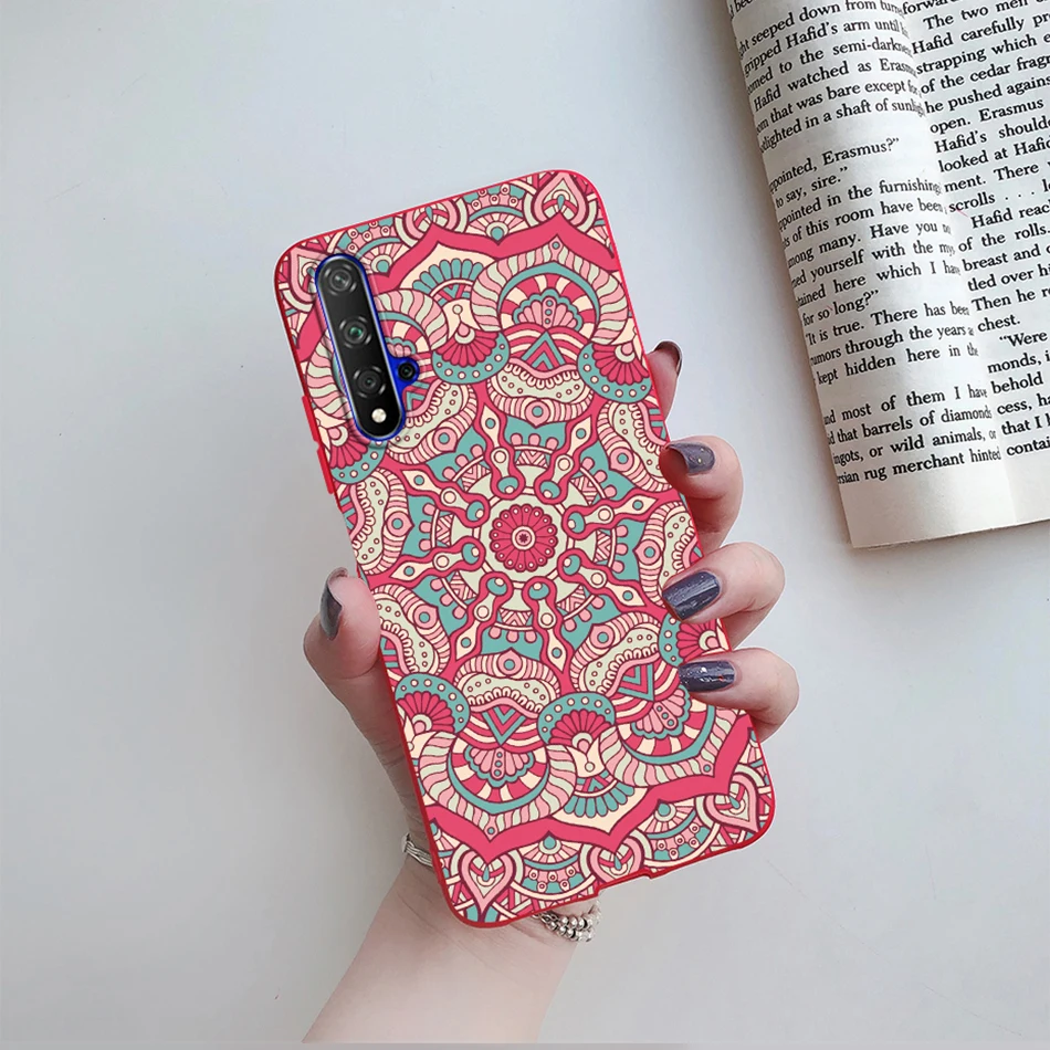 For Huawei Honor 20 Case Stylish Flower Cover Slim Soft TPU Phone Case For Huawei Nova 5T 5 T Honor 20 Honor20 Back Cover Bumper