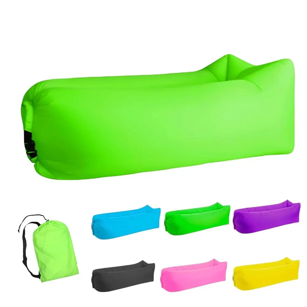 

Inflatable Lounger Air Sofa Hammock, Inflatable Couch For Camping, Portable Waterproof Anti-Air Leaking Pouch Couch Air Chair