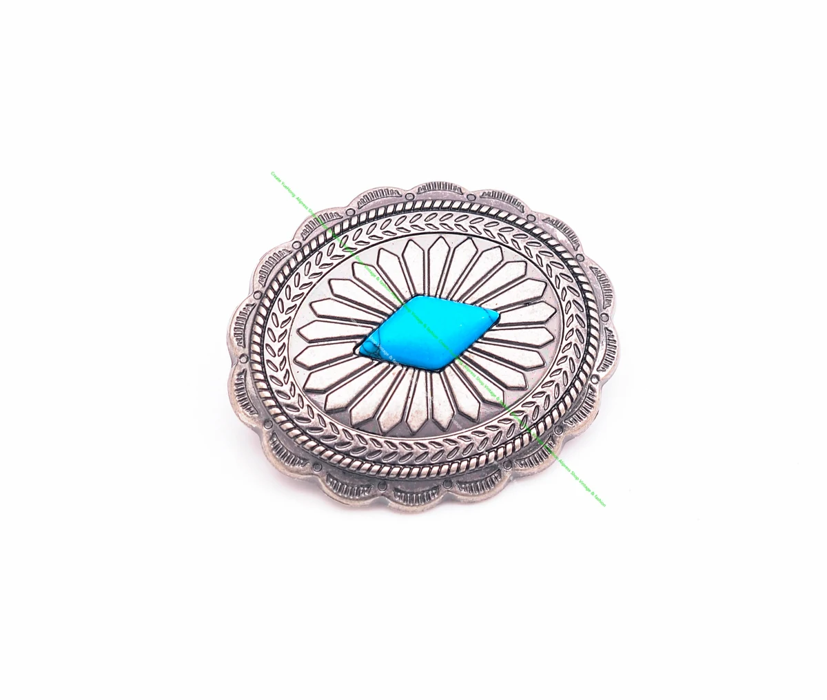 Dw2336 6pcs antikes Silber indische ethnische Sonnenblume Türkis Western Concho Gürtel Leder handwerk Handtasche oval Concho Knopf Dekor – Detail 16