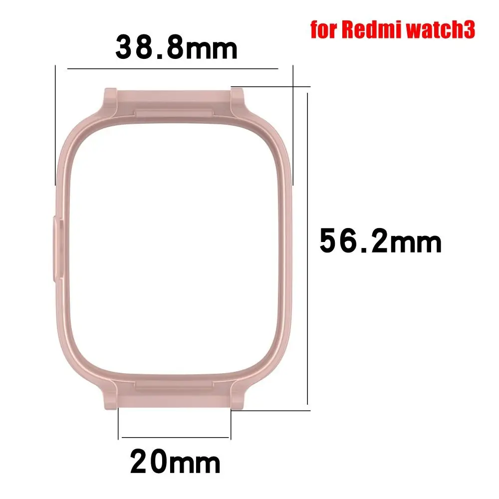 PC Watch Protective Case Hollowed Out with 20MM Strap Interface Watch Case for Redmi Watch3 /Watch3 Active/Watch3 lite