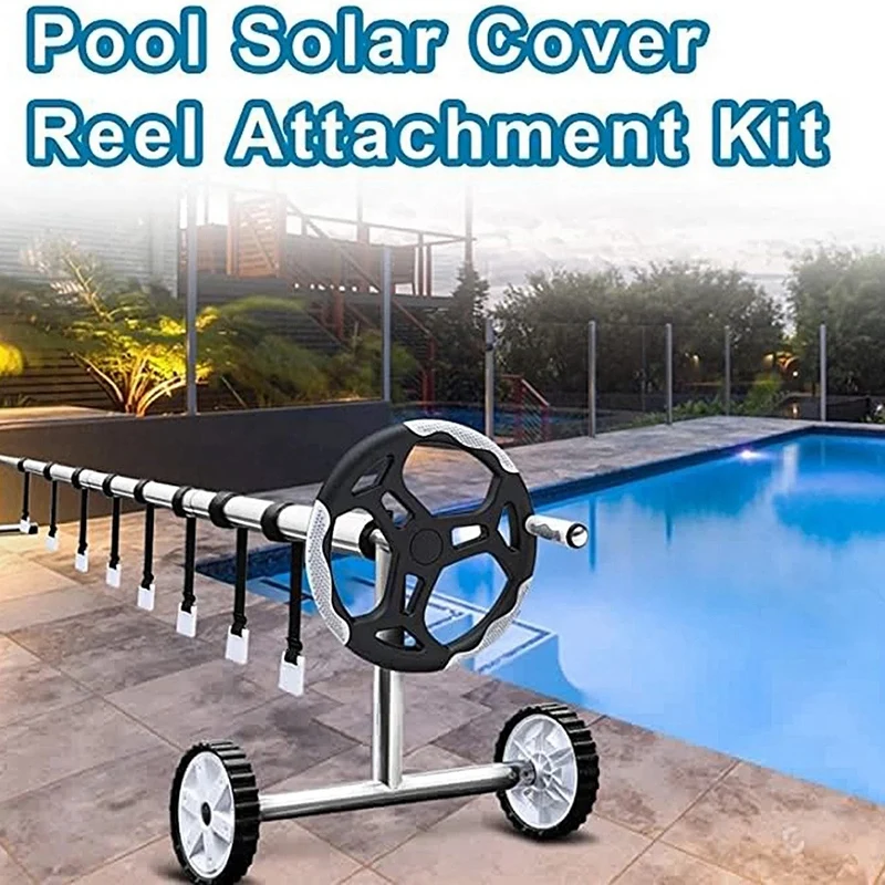 Solar Cover Reel Fixação Correias Set, Cobertor para Piscina no chão