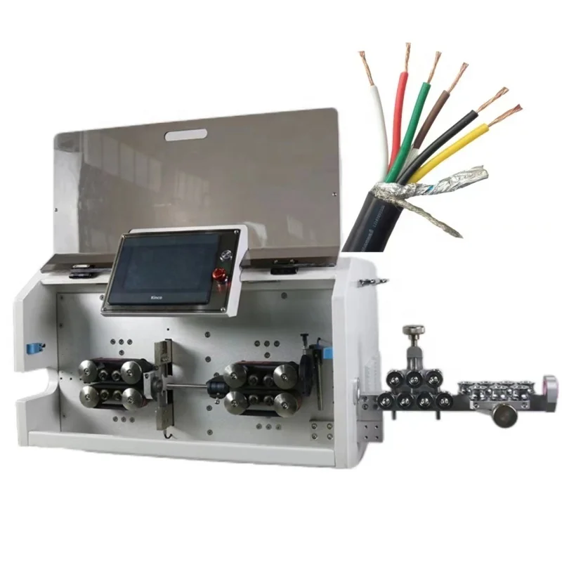 

Fully Automatic 50 Sqmm Wire Cutting And Stripping Machine Shielded Wire Harness/ Multi-Core Wire Stripping Machine