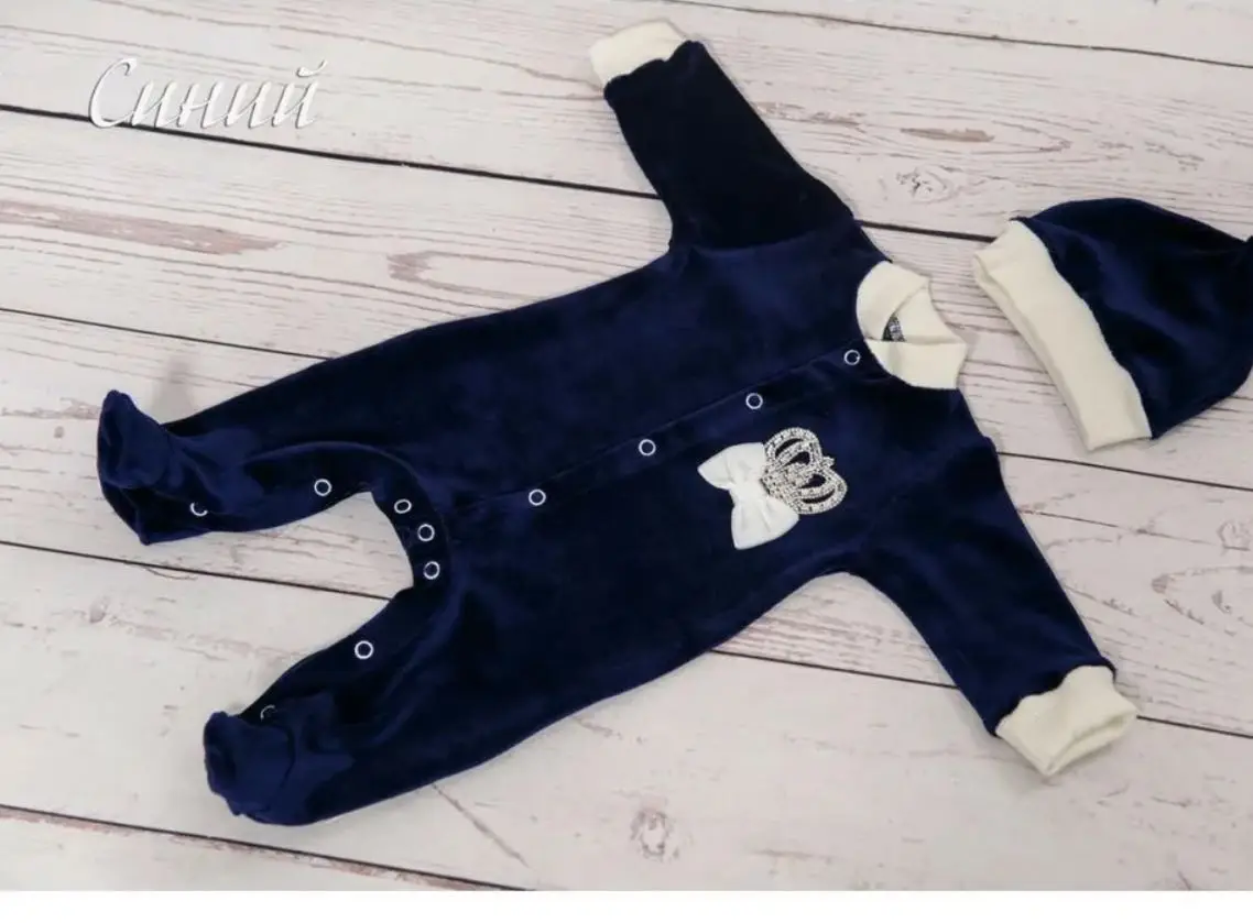 Velvet Newborn Baby Boy Outfits Blazer Vest Kids Clothing Cotton Infant Products Body Suit Shirt Pants Mittens Receiving Blanket