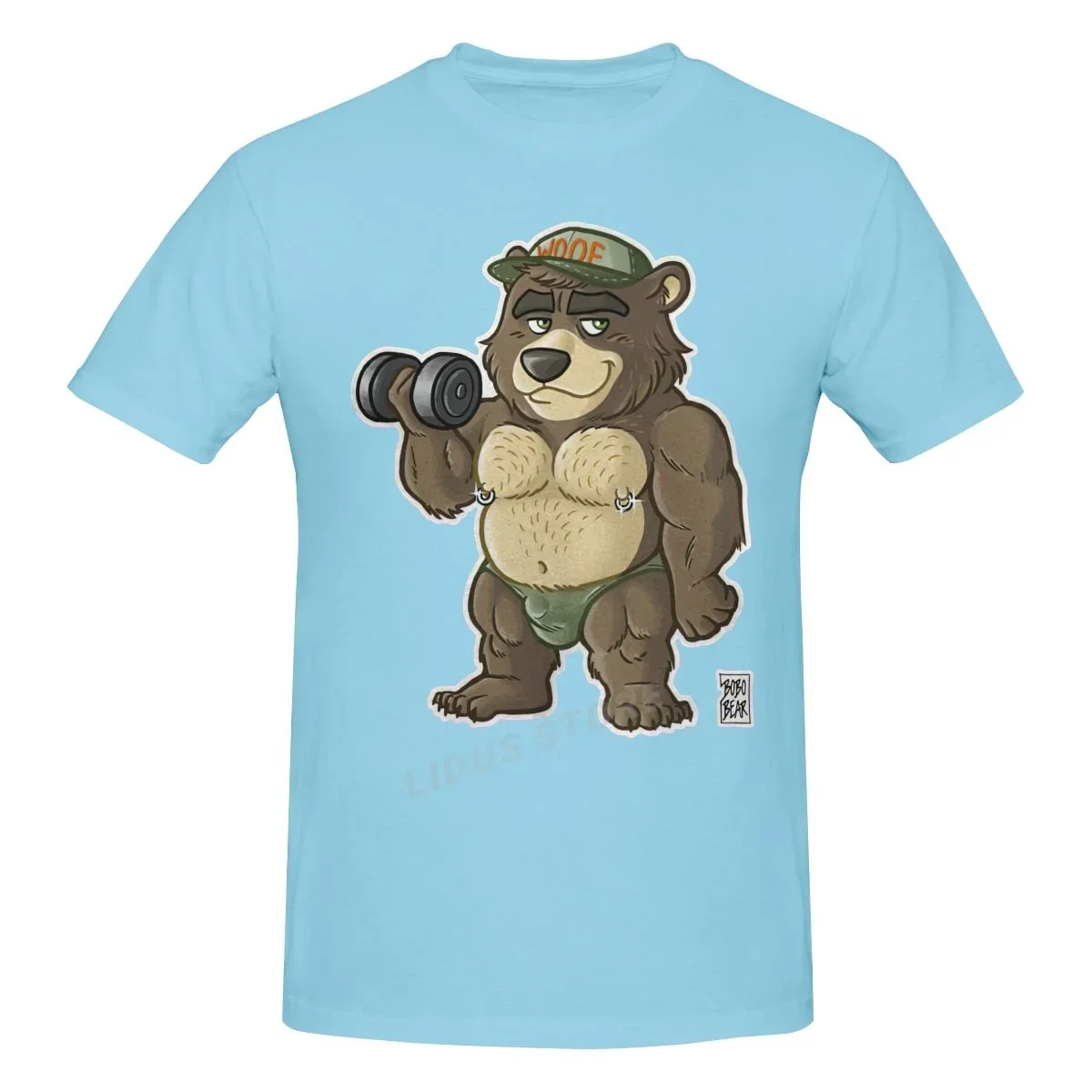 Casual Thicc Bear Animals Strong Wildlife T Shirt Harajuku Short Sleeve T-shirt 100% Cotton Graphics Tshirt Brands Tee Tops