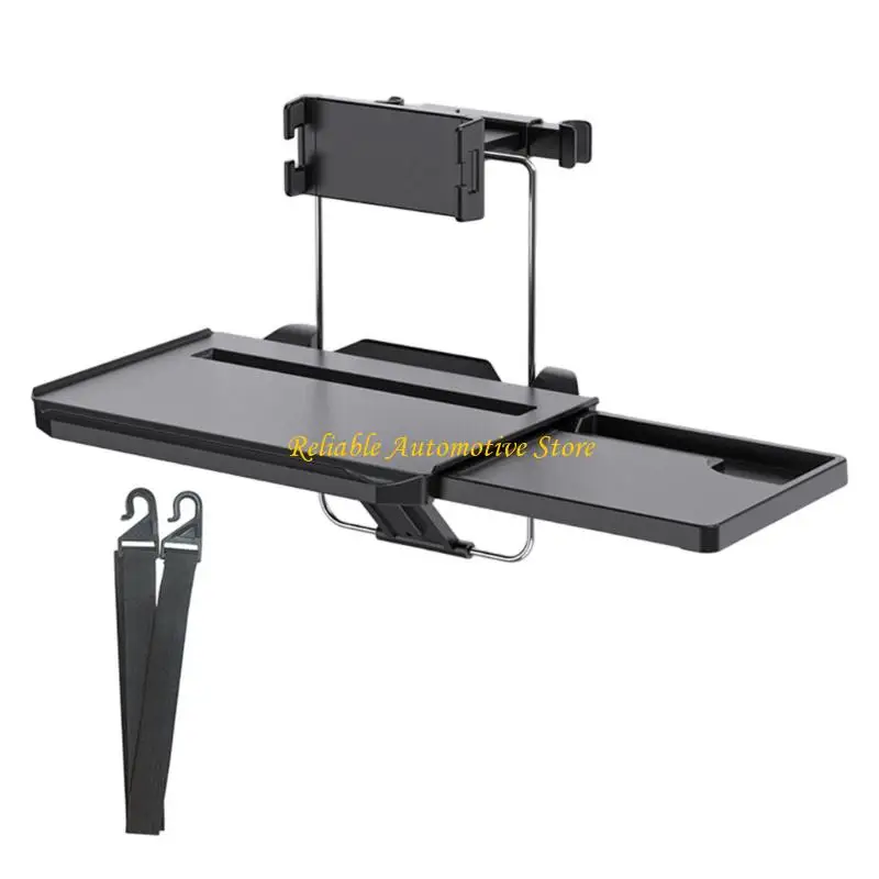M68B Foldable Steering Wheel Mounted Desk for Car Use in Laptop Dining and Writing Ergonomic Back Seat Headrest Tray