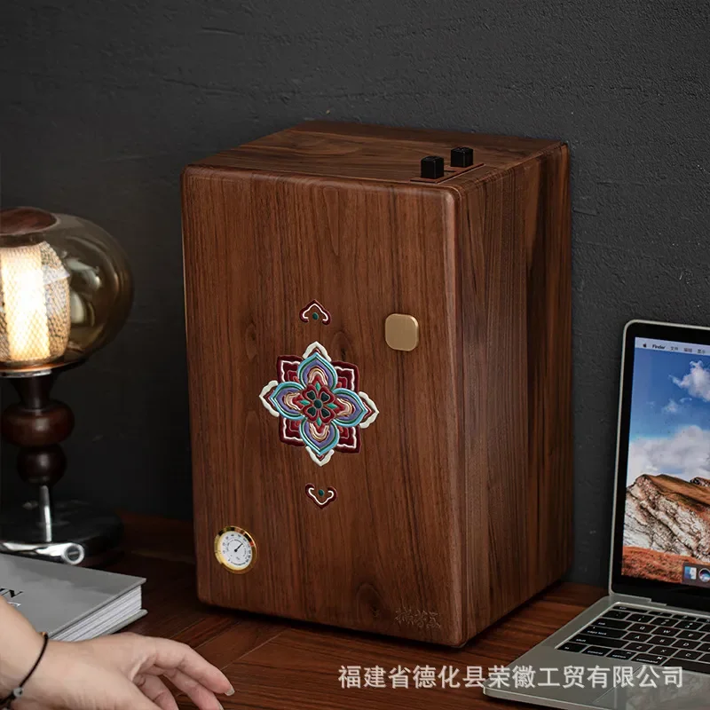 Black Walnut New Chinese Style Jewelry Bracelet with Lock Storage Box High End Exquisite Gift for Girls Wedding Birthday