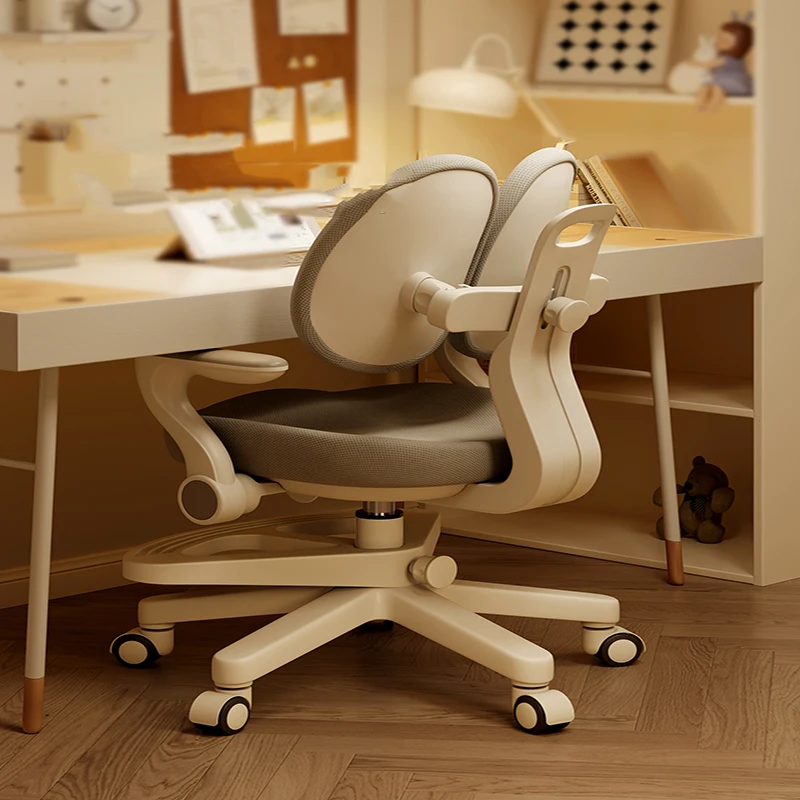 Growing Kids Study Chair Wheels Ergonomic Relaxing Backrest Office Chair Computer Gaming Fauteuil Pour Enfants Child Furniture